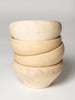 Vintage French Digoin stoneware bowls, in creamy colourway