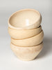 Vintage French Digoin stoneware bowls, in creamy colourway