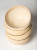 Vintage French Digoin stoneware bowls, in creamy colourway