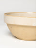 Vintage French Digoin Grespots half glazed stoneware mixing bowl