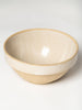 Vintage French Digoin Grespots half glazed stoneware mixing bowl