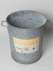 Vintage French Galvanised Zinc Steriliser bucket with label