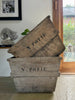 Antique French champagne trugs