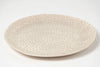 Wonki ware large cake plate warm grey pattern