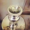 Lovely Vintage French Mercury Glass handpainted vase - Decorative Antiques UK  - 3