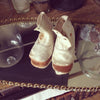 Delightful pair of Antique French Leather baby bootees - Decorative Antiques UK  - 5