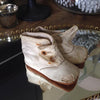Delightful pair of Antique French Leather baby bootees - Decorative Antiques UK  - 3