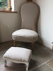 Vintage French Upholstered Footstool - Decorative Antiques UK  - 3