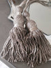 Two Gorgeous Antique French Silver Metallic Tassels with Bullion Cord - Decorative Antiques UK  - 6