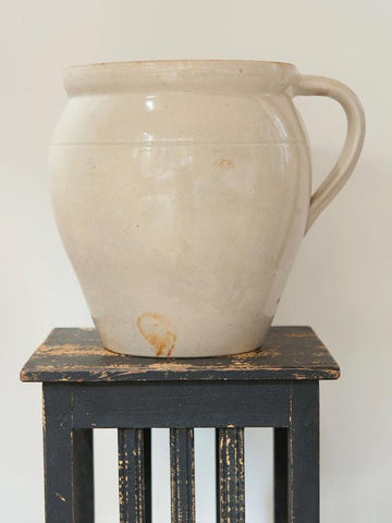 Large Vintage French Confit pot with handle - Decorative Antiques UK  - 1