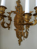 Pair Pretty Antique French Gilt Three Arm Candle Sconces - Decorative Antiques UK  - 4