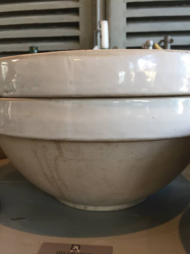 Beautiful Vintage French Stoneware Bowls - Decorative Antiques UK  - 4