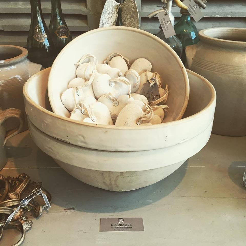 Beautiful Vintage French Stoneware Bowls - Decorative Antiques UK  - 2