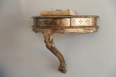 Pair Vintage Gilt Venetian Wall Console tables - Decorative Antiques UK  - 1