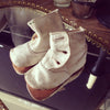 Delightful pair of Antique French Leather baby bootees - Decorative Antiques UK  - 4