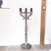 Antique French Wooden Standing Candelabra with original paint - Decorative Antiques UK  - 6