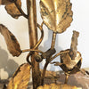 Pair Mid Century Italian Gilt Florentine Toleware Rose Leaf Candlesticks - Decorative Antiques UK  - 5