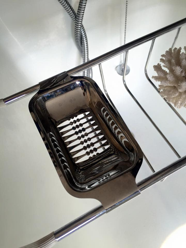 Original Vintage Traditional Chrome Adjustable Bath Rack - Decorative Antiques UK  - 3
