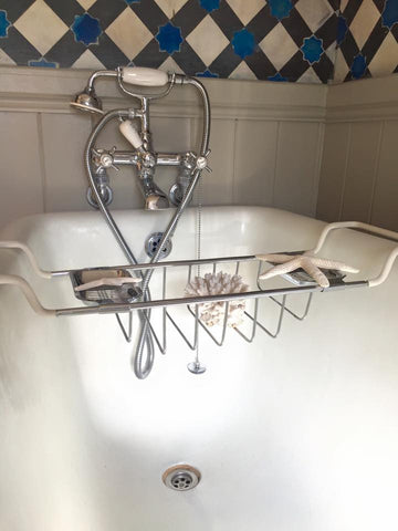 Original Vintage Traditional Chrome Adjustable Bath Rack - Decorative Antiques UK  - 1