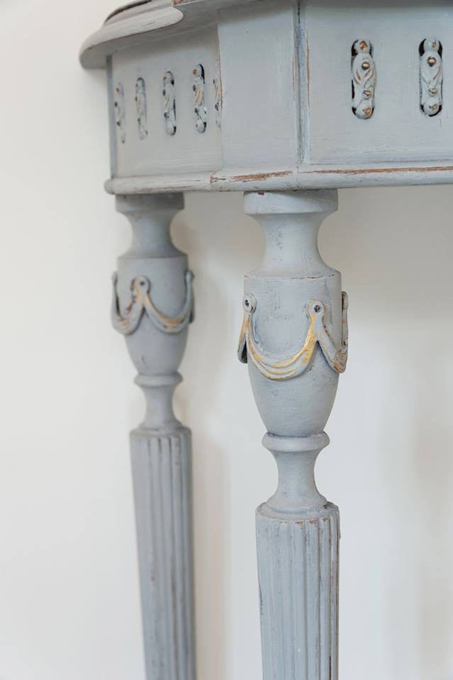 Vintage French Painted Console table - Decorative Antiques UK  - 4