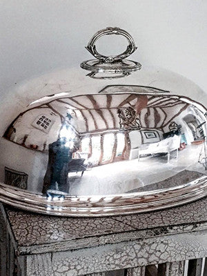 Antique 19th Century Mappin and Webb Silver Plated Meat Cloche - Decorative Antiques UK  - 1
