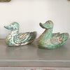 Rare Pair Vintage French Wooden Decoy Ducks with original paint - Decorative Antiques UK  - 2