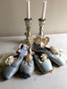 Gorgeous Pair Vintage Blue Ballet Pointe Shoes - Decorative Antiques UK  - 5