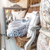 Luxury Grey Sheepskin Rug/Throw - Decorative Antiques UK  - 3