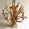 Beautiful Mid Century Italian Gilt Wheatsheaf Chandelier - Decorative Antiques UK  - 3