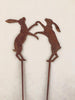 Boxing Hare garden stakes - Decorative Antiques UK  - 2