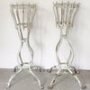 Pair of Vintage French Iron Tall Planters with lions claw feet - Decorative Antiques UK  - 2
