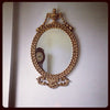 Beautiful Adam Style Wood Gilt Oval Mirror with urn detailing - Decorative Antiques UK  - 6