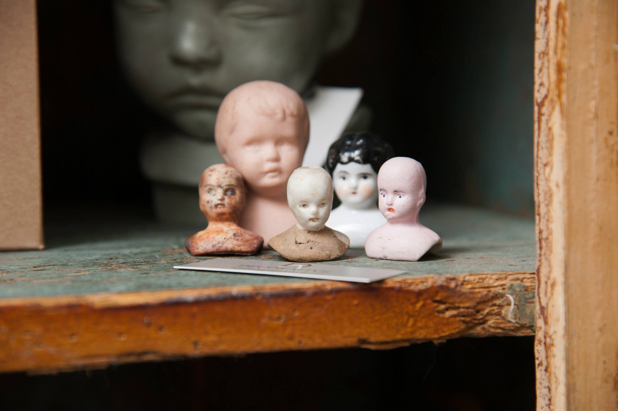 Collection of Antique Miniature porcelain Dolls heads - Decorative Antiques UK  - 2