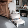 Vintage French Upholstered Footstool - Decorative Antiques UK  - 4