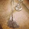 Two Gorgeous Antique French Silver Metallic Tassels with Bullion Cord - Decorative Antiques UK  - 4