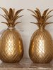 Stunning Matching Pair Mid Century Brass Pineapples 24cm high - Decorative Antiques UK  - 1