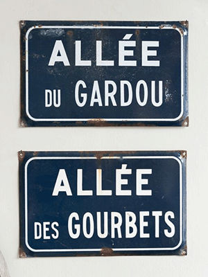Vintage French Enamel Road Signs - Decorative Antiques UK  - 1