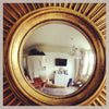 Large Mid Century French Sunburst Mirror with convex glass - Decorative Antiques UK  - 4