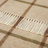 Beige Natural Windowpane Shetland Wool Throw Blanket - Decorative Antiques UK  - 2