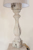 Pair Tall Antique French Wooden Baluster Table Lamps - Decorative Antiques UK  - 2