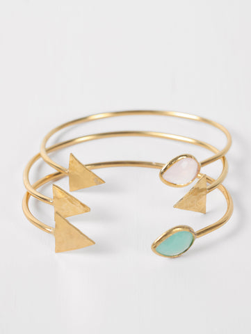Gold Arrow Cuff Bracelets by Bohemia Design