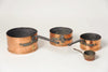 Antique French Copper Pans Set