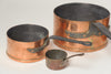Antique French Copper Pans Set