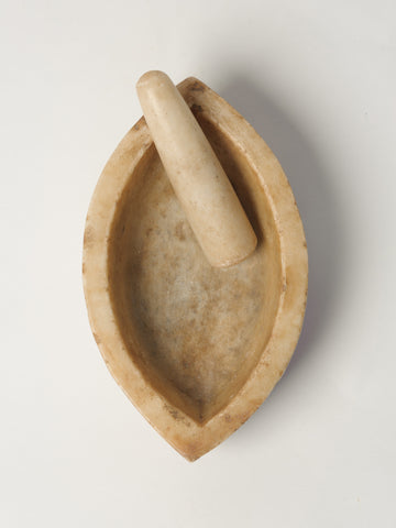 Antique Indian Marble Mortar and Pestle