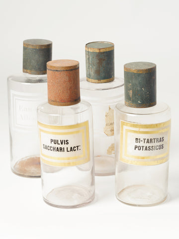 Beautiful Vintage French Apothecary Bottles