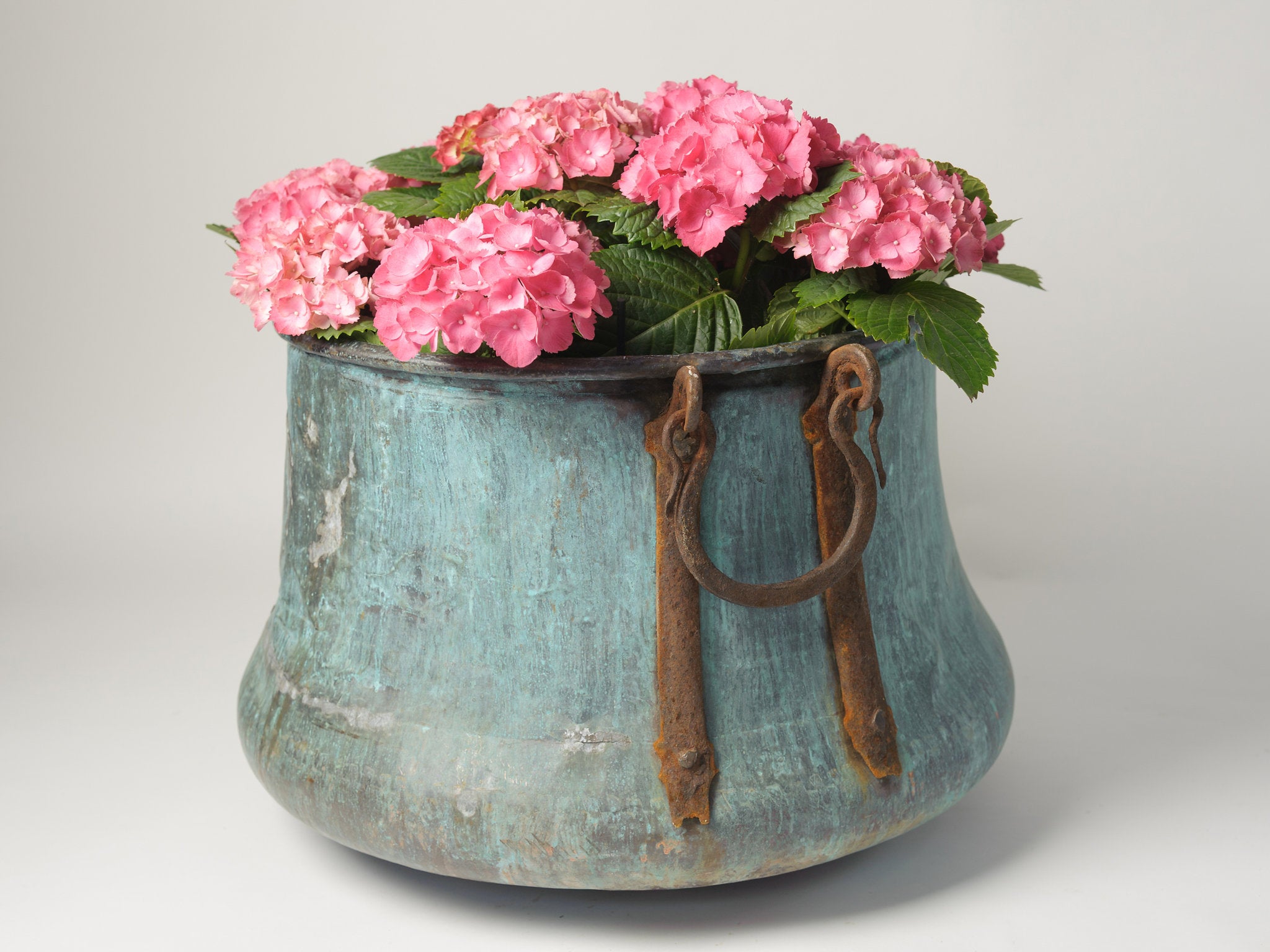 Amazing Antique French Copper Planter with Verdigris patina