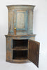 Antique 18th Century Swedish Corner Cabinet with original paint