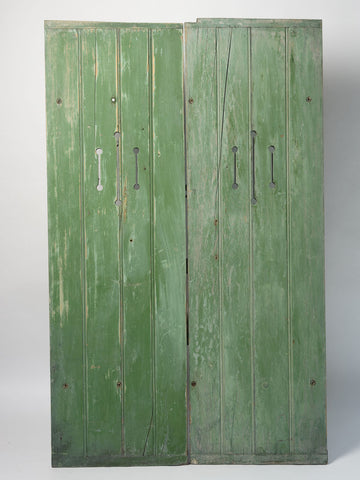 Antique French Green wooden shutters