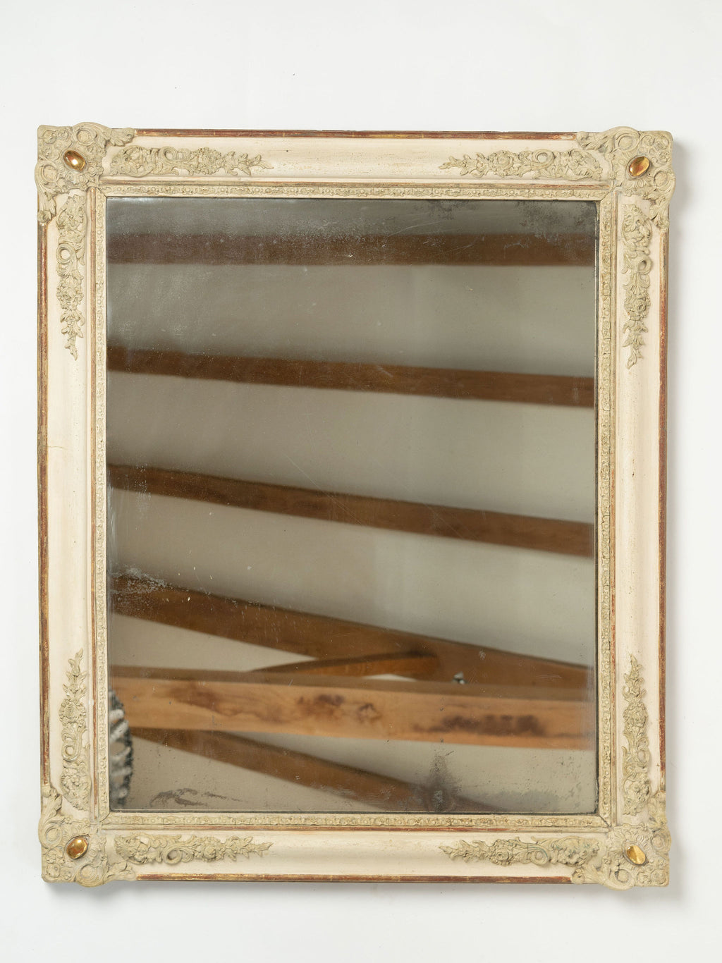 Antique 19th Century French painted mercury mirror