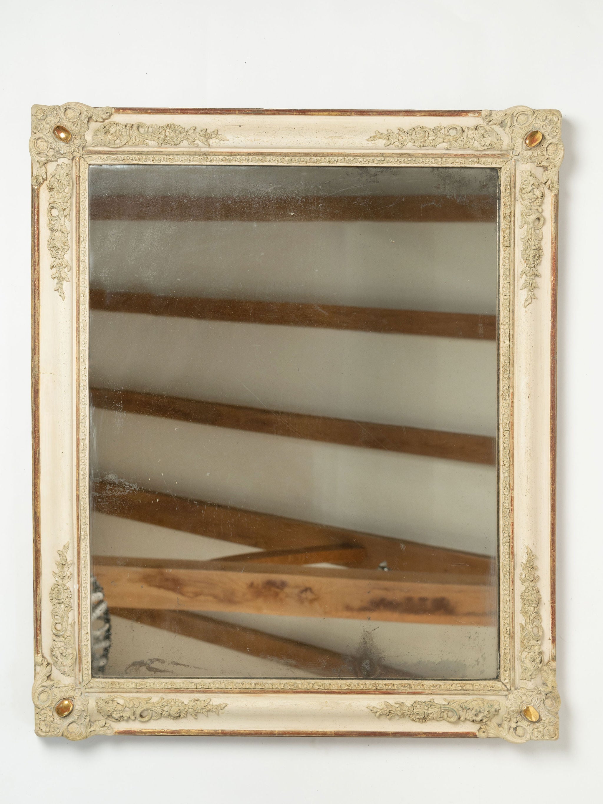 Antique 19th Century French painted mercury mirror